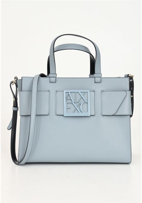 Shopper azzurra da donna con logo ARMANI EXCHANGE | 9426890A87425132